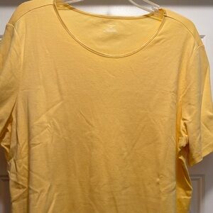 CJ Banks Women’s Soft Yellow Short Sleeve Tee